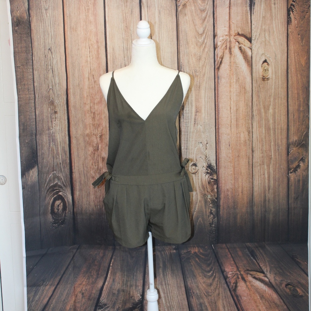 Olive green Windsor Romper